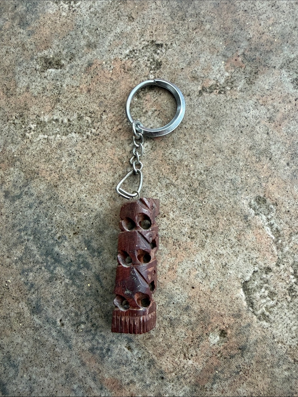 Brown Wood Tiki Keychain/Bag Charm